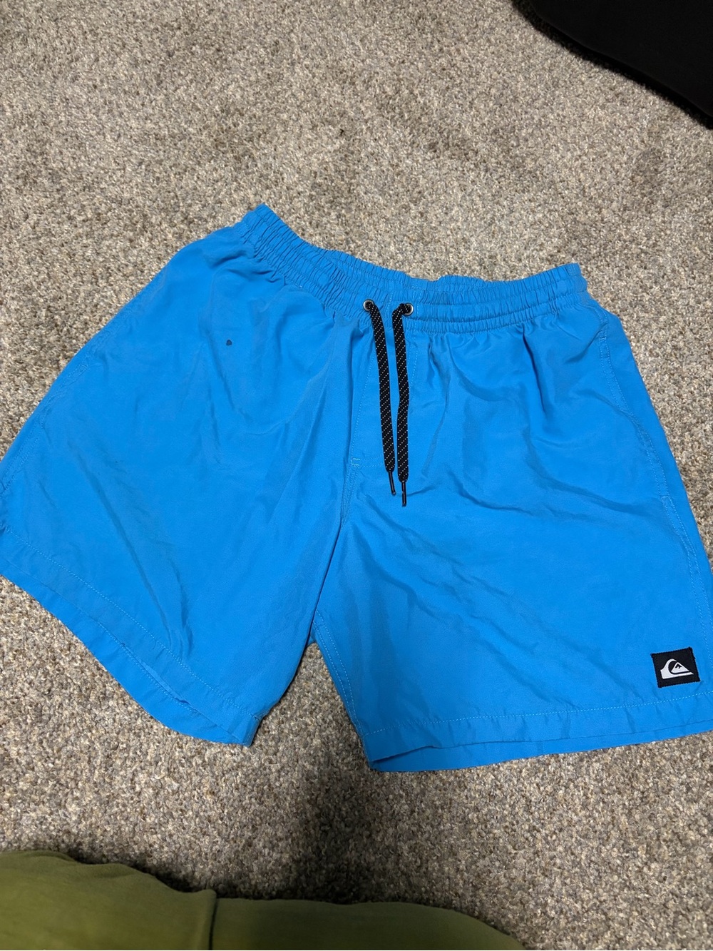 Quiksilver Men’s Bright Blue Swim Shorts with Black Drawstring